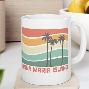 Anna Maria Island Mug, Florida Mug, Anna Maria Island Souvenir, Honeymoon Gift, Anna Maria Island Gift, Palm Tree Mug, Beach Mug
