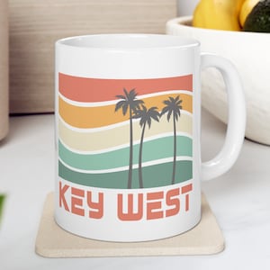 Key West Mug, Florida Keys Mug, Key West Souvenir, Honeymoon Gift, Cruise Mug, Key West Gift, Palm Tree Mug, Beach Mug, Key West Present