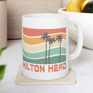 Tazza Hilton Head, tazza della Carolina del Sud, souvenir Hilton Head, regalo per la luna di miele, regalo Hilton Head, tazza con albero di palma, tazza da crociera presente Hilton Head