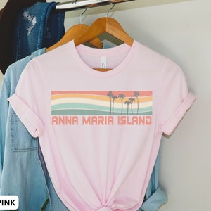 Anna Maria Island Shirt, Florida Shirt, Urlaub Shirt, Retro Strand Shirt, Urlaubs Shirts, Palmen T-Shirt, Familien Strand Shirts,