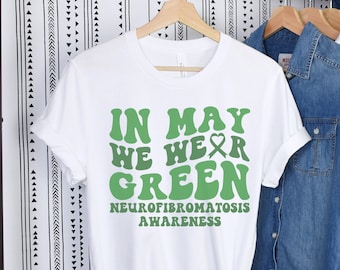 Neurofibromatosis Awareness Shirt, Support Neurofibromatosis Walk Tees, Green Ribbon Shirts, Matching Family Support Squad, NF Walk Tee