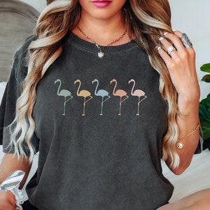 Flamingo Shirt, Comfort Colors Flamingo Shirt, Flamingo Lover Gift, Bird Lover Present Bird Mom Tee, Bird Lady Comfort Colors TShirt