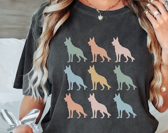 Koszulka owczarka niemieckiego, koszulka owczarka niemieckiego Comfort Colors, prezent dla miłośnika niemieckiego, prezent dla miłośnika psów GSD Mom Tee, koszulka dla psa Comfort Colors
