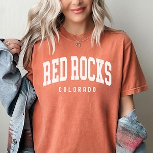 Red Rocks Shirt, Comfort Colors Red Rocks Colorado Shirt, Red Rocks Gift Souvenir, Hiking Mounting Shirt, Music Festival Tee,