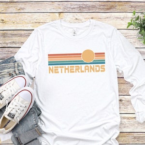 Amsterdam Long Sleeve Shirt, Netherlands Long-Sleeved T, Amsterdam Gift Dutch Tee, Amsterdam Souvenir Netherlands Honeymoon Vacation Shirts