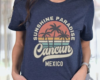 Camisa de Cancún Camiseta de recuerdo de México, Camisa de