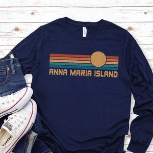 Anna Maria Island Langarm, Anna Maria Island Langarm-T-Shirt, Florida Cruise Shirt, Passende Urlaubs-T-Shirts, Family Beach Langarm
