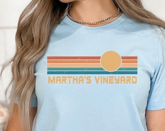 Martha's Vineyard Retro T-Shirt, Massachusetts Vacation Tee
