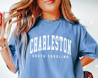 Charleston Shirt, Comfort Colors Charleston South Carolina Shirt, Charleston gift Souvenir, Girls Trip Matching Tee Group Shirts Travel Gift