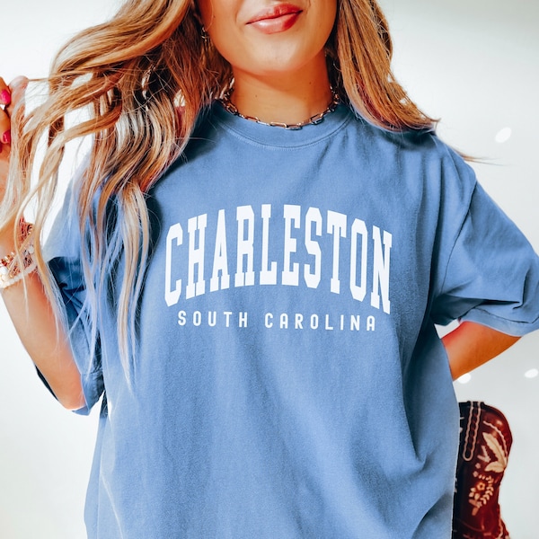 Charleston Shirt, Comfort Colors Charleston South Carolina Shirt, Charleston gift Souvenir, Girls Trip Matching Tee Group Shirts Travel Gift