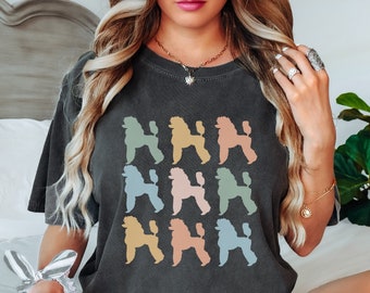 Poodle Shirt, Comfort Colors Poodle Shirt, Poodle Lover Gift, Dog Lover Present Standard Poodle Mom Tee, Dog Comfort Colors TShirt