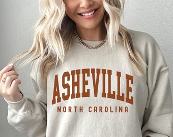 Asheville North Carolina Sweatshirt, Asheville Hoodie, Blue Ridge Mountains Souvenir.