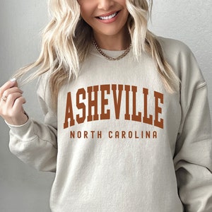 Asheville North Carolina Sweatshirt, Asheville Hoodie, Blue Ridge Mountains Souvenir.