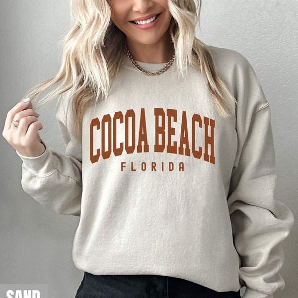 Cocoa Beach Sweatshirt, Cocoa Beach Hoodie, Cocoa Beach Florida Gift, Hometown Travel Sweatshirt, Honeymoon Hoodie Cocoa Beach Souvenir