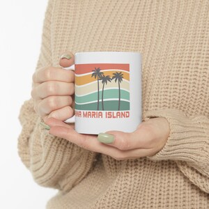 Taza de la isla de Anna Maria, taza de Florida, recuerdo de la isla de Anna Maria, regalo de luna de miel, regalo de la isla de Anna Maria, taza de palmera, taza de playa imagen 2