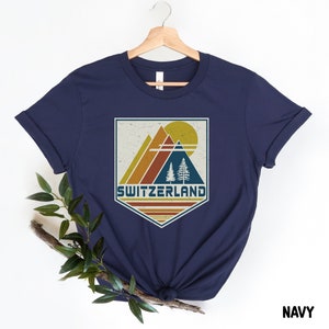 Switzerland Shirt Swiss Shirt, Switzerland Souvenir, Switzerland Gift, Travel Gift, Matching Family, Retro Ski Swiss, Graphic Travel Tee,