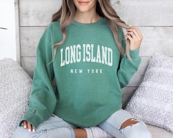 Long Island Sweatshirt Comfort Colors Long Island Crewneck, NYC Bachelorette Trip Matching Family Trip, Long Island Souvenir Travel Gift