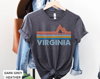 Virginia Shirt, Mountain Shirt, Ski Shirt, National Park Shirts, Virginia Souvenir, Retro Mountain Tee, Travel Shirt, Hiker shirt,