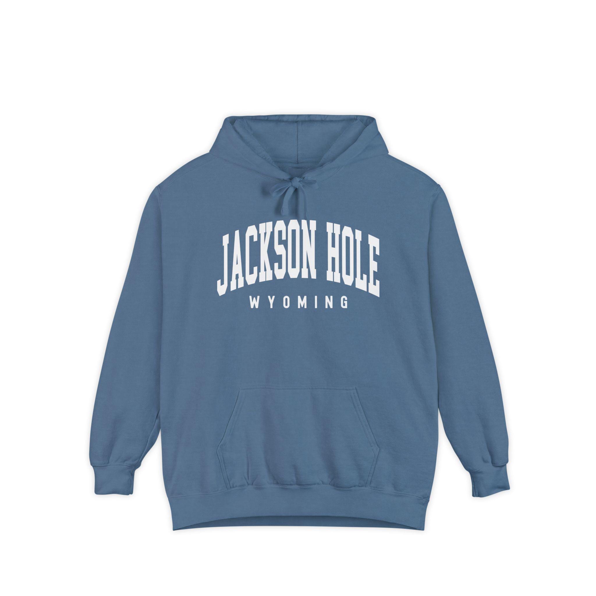 Jackson Hole Wyoming Hoodie: Comfort Colors Garment-dyed