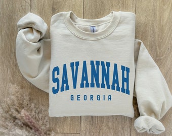 Savannah Sweatshirt, Savannah Hoodie, Savannah Georgia Gift, Hometown Travel Sweatshirt, Huwelijksreis College Style Hoodie Savannah Souvenir