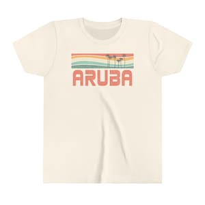 Youth Aruba Shirt, Caribbean Shirt, Vacation Shirt, Kids Retro Beach Shirt, Matching Vacation Shirts, Family Beach Shirts, Aruba Gift,