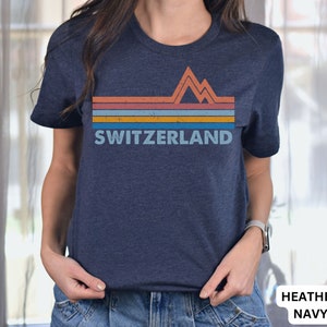 Switzerland Shirt, Alps Shirt, Ski Shirt, Switzerland Souvenir, Retro Mountain Tee, Travel Shirt, Skiing Shirt, Alps TShirt, Swiss Shirt
