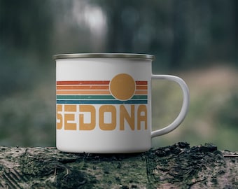 Sedona Arizona Enamel Camping Mug, Souvenir Gift
