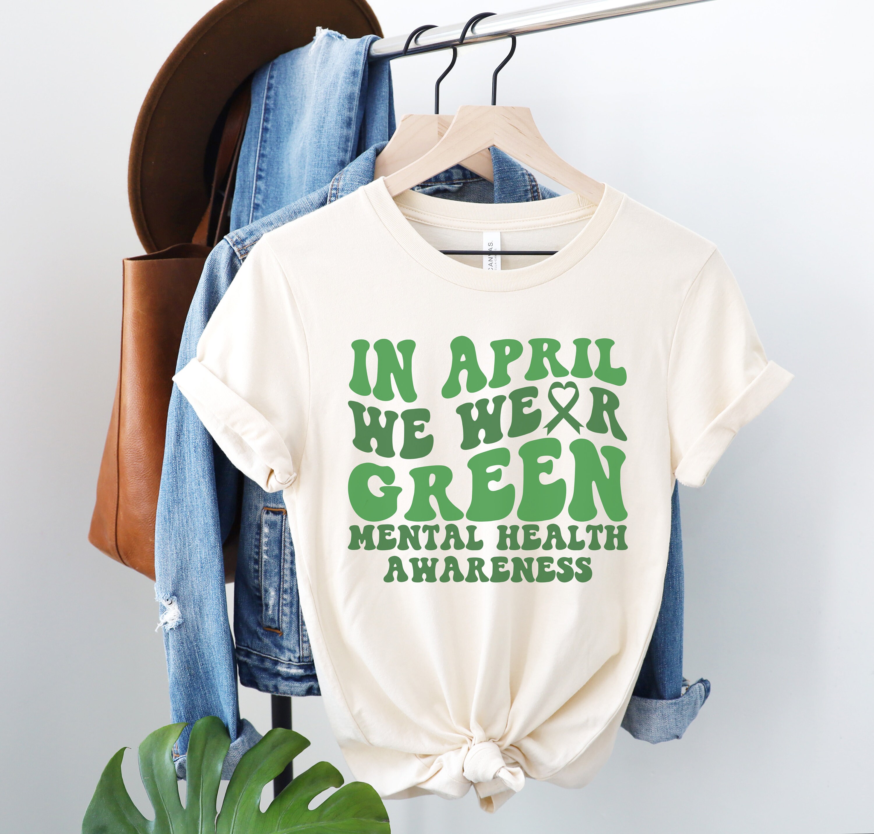 Mental Health Awareness Shirt, In May We Wear Green, Fight Mental Health Walk Shirts, Green Ribbon Tee, Mental Health Gift Support Squad