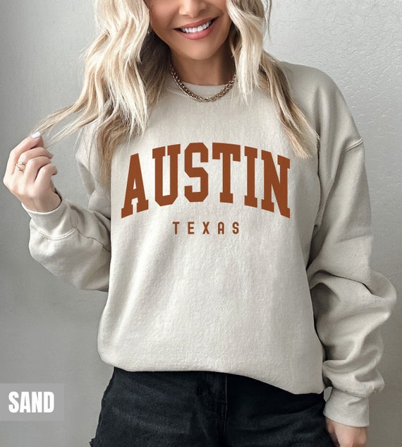 Austin Sweatshirt, Austin Hoodie, Austin Texas Gift, Hometown Travel Sweatshirt, Honeymoon College Style Hoodie Austin Souvenir