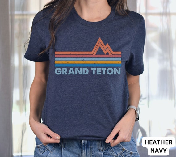 Grand Teton Shirt, Wyoming Shirt, Ski Shirt, National Parks Shirt, Grand Teton Souvenir, Retro Mountain Tee, Travel Shirt, Hiking Shirt,