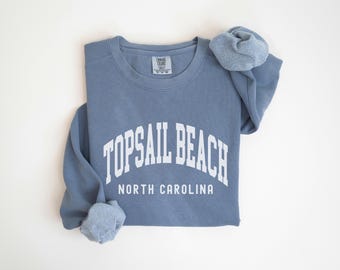 Topsail Beach Sweatshirt, Comfort Colors North Carolina Crewneck, Topsail Beach Souvenir, North Carolina Matching Bachelorette Trip Gift