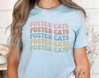 Pflege Katzen Shirt, Katzen Lady T-Shirt, Katzen Rettung Shirt, Fragen Sie mich nach meiner Rettung Katze Tshirt, Adopt Don't Shop, Liebe Pflege Shirt, Katzen Regel