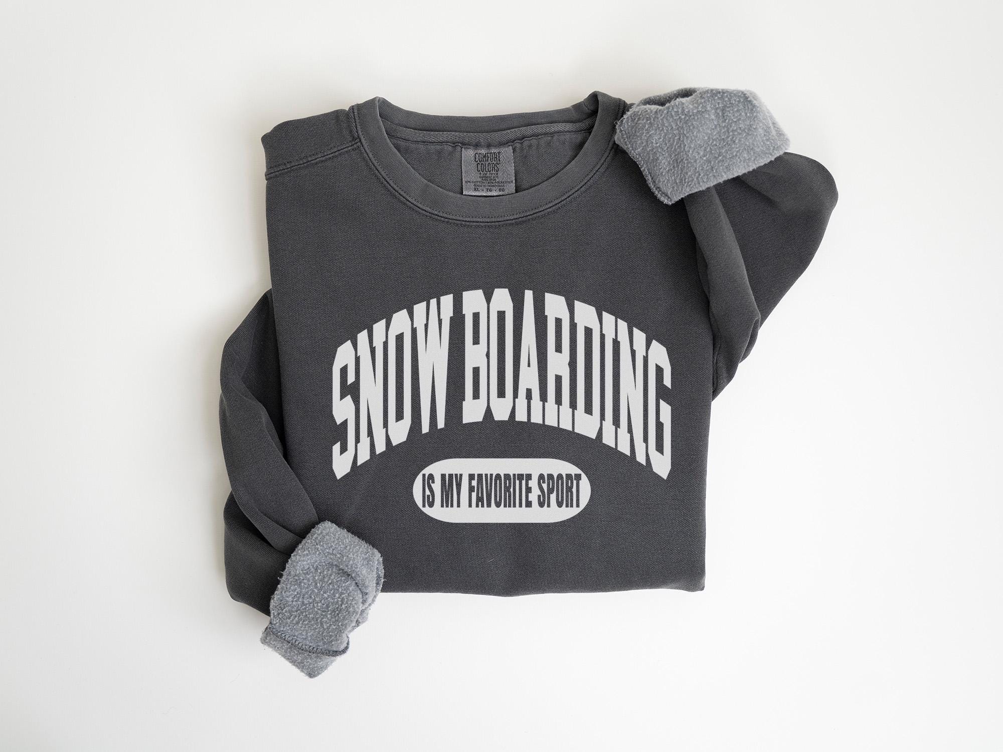 Snow Boarding Sweatshirt, Comfort Colors Mountain Thrill Seeker
