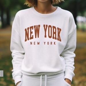 New York Sweatshirt, New York Hoodie NYC Sweatshirt, Gift Souvenir New York Football Baseball Fan Game Day, Vacation Hoodie Travel Gift