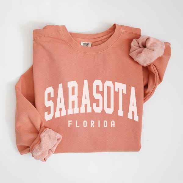Sarasota Cotton 1X Sangria Pink Siesta Key French Terry Pullover Sweatshirt