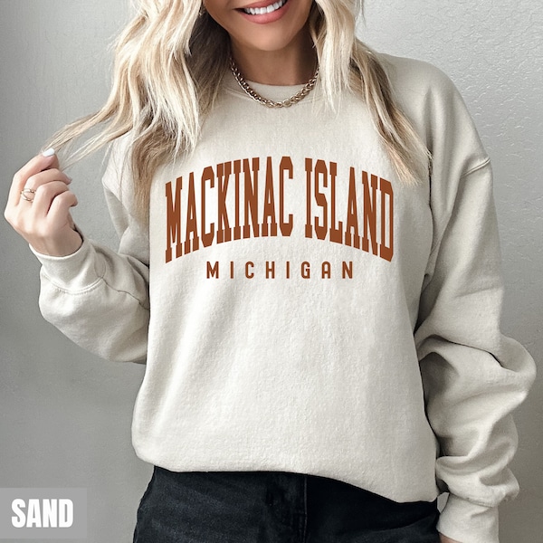 Mackinac Island Sweatshirt, Mackinac Island Hoodie Michigan Sweatshirt, Gift Souvenir Mackinac Up North MI, Vacation Hoodie Travel Gift