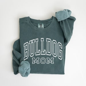 Bulldog Mom Comfort Colors Sweatshirt, Bulldog Lover Gift, New Dog Mama Crewneck, Puppy Present for Dog Mom, Gift for Dog Lover