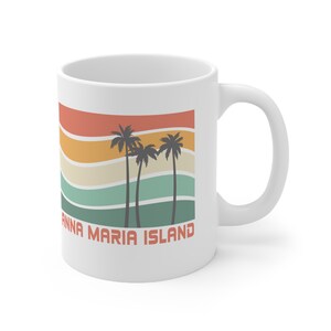 Taza de la isla de Anna Maria, taza de Florida, recuerdo de la isla de Anna Maria, regalo de luna de miel, regalo de la isla de Anna Maria, taza de palmera, taza de playa imagen 4