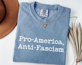Antifaschismus-Shirt, Verteidigen der Democracy Politischer Aktivist-T-Stück, Widerstand-soziale Gerechtigkeit-T-Stück, Politisches Zitat-Protest-Shirt, Pro-Amerika T