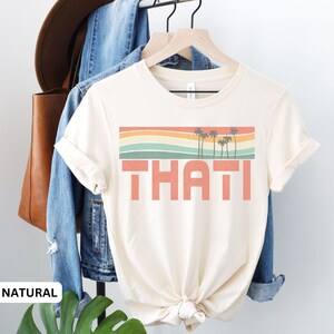 Thati Shirt, Beach Shirt, Retro Sunset Travel Tee, Florida Vacation, Palm Tree Shirt, Honeymoon Gift, Vacation Shirt, Thati Gift, Thati