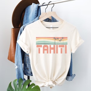 Koszulka Tahiti, Koszulka Polinezja Francuska, Tahiti Pamiątkowy prezent, Tahiti Grupa Dopasowana Wakacyjna Koszulka, Prezent na Rejs Miesiąc Miodowy, Island Time Beach Tee