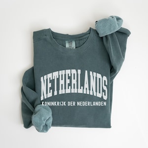 Netherlands Sweatshirt Comfort Colors Netherlands Crewneck, Honeymoon Trip Matching Family Trip, Netherlands Souvenir Travel Gift
