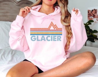 Gletscher Sweatshirt, Gletscher Hoodie Nationalpark Geschenk, Nationalpark Gletscher Souvenir, Ski Snowboarding Ausflug Hoodie, Bergurlaub Ski