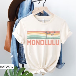 Honolulu Shirt, Hawaii Shirt, Honeymoon Shirt, Cruise Shirt, Vacation Shirt, Retro Beach Shirt, Matching Vacation, Family Beach Shirts,