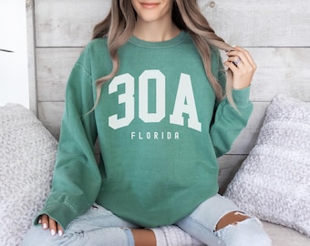 30A Florida Panhandle Sweatshirt, Comfort Colors Florida Hoodie, Florida Travel Souvenir, Matching Family Thirty a Gift Family Hoodies
