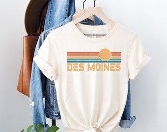 Des Moines-skjorta, Iowa-skjorta Des Moines-gåva Midwest Corn State-tröja, Des Moines-souvenir Des Moines Iowa-gruppsemesterskjortor hemstad