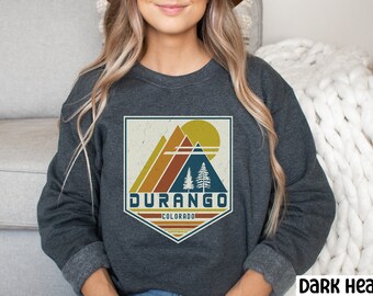 Durango Sweatshirt, Colorado Sweatshirt, Durango Souvenir, Durango Geschenk, Berg Shirt, Reise Geschenk Retro Berg Durango, Retro Ski