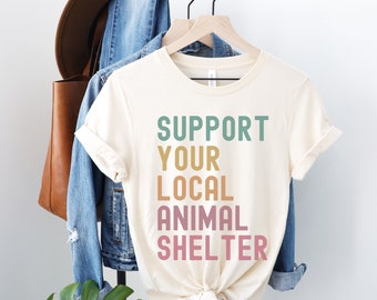 Dog Rescue Sweatshirt, Support Your Local Animal Shelter Sweatshirt, Cat Rescue Mom Gift, Dog Rescuer Crewneck, Adopt Don't Shop Sweatshirt