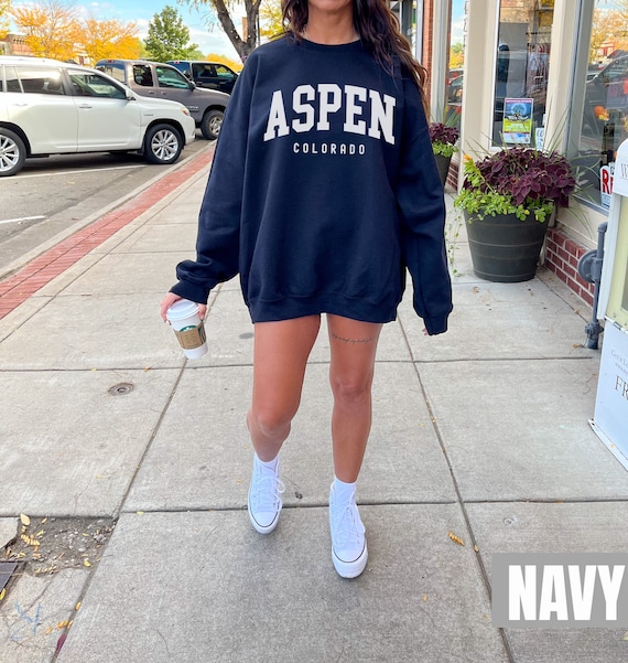 Aspen Sweatshirt, Aspen Hoodie, Aspen Colorado Gift, Hometown Travel Sweatshirt, Honeymoon College Style Hoodie Aspen Souvenir