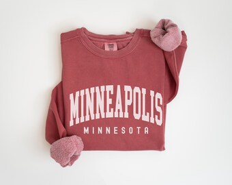 Minneapolis Sweatshirt Comfort Colors Minneapolis Crewneck, Minnesota, Bachelorette Trip Matching Gifts Family Trip, Minneapolis Souvenir